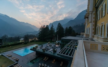 View from the Saint-Vincent Resort Casino in Italy