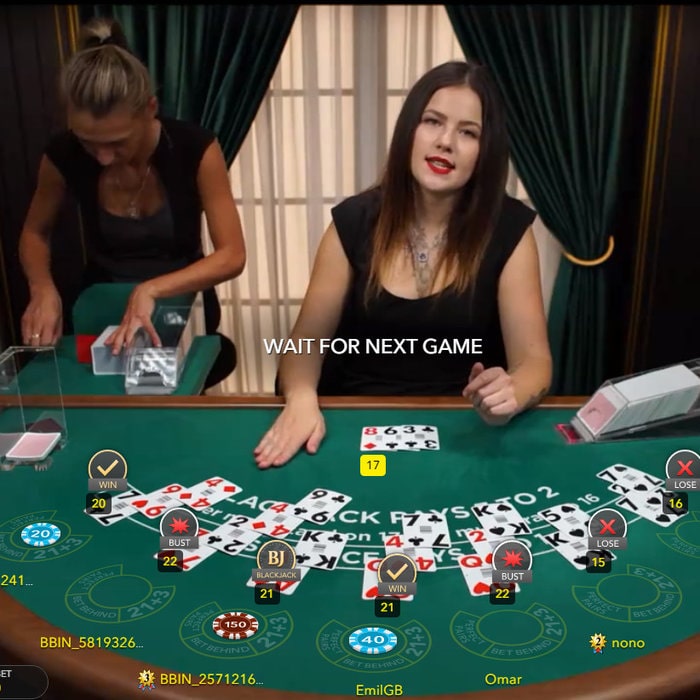 Live Blackjack in Spin Casino