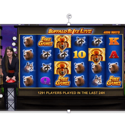 Buffalo Blitz Live is a slots machine with a live dealer